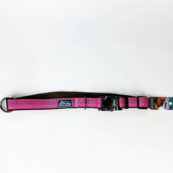 Coastal Pet K9 Explorer Reflective Adjustable Dog Collar Sz L Large Pink Rosebud - Picture 2 of 12